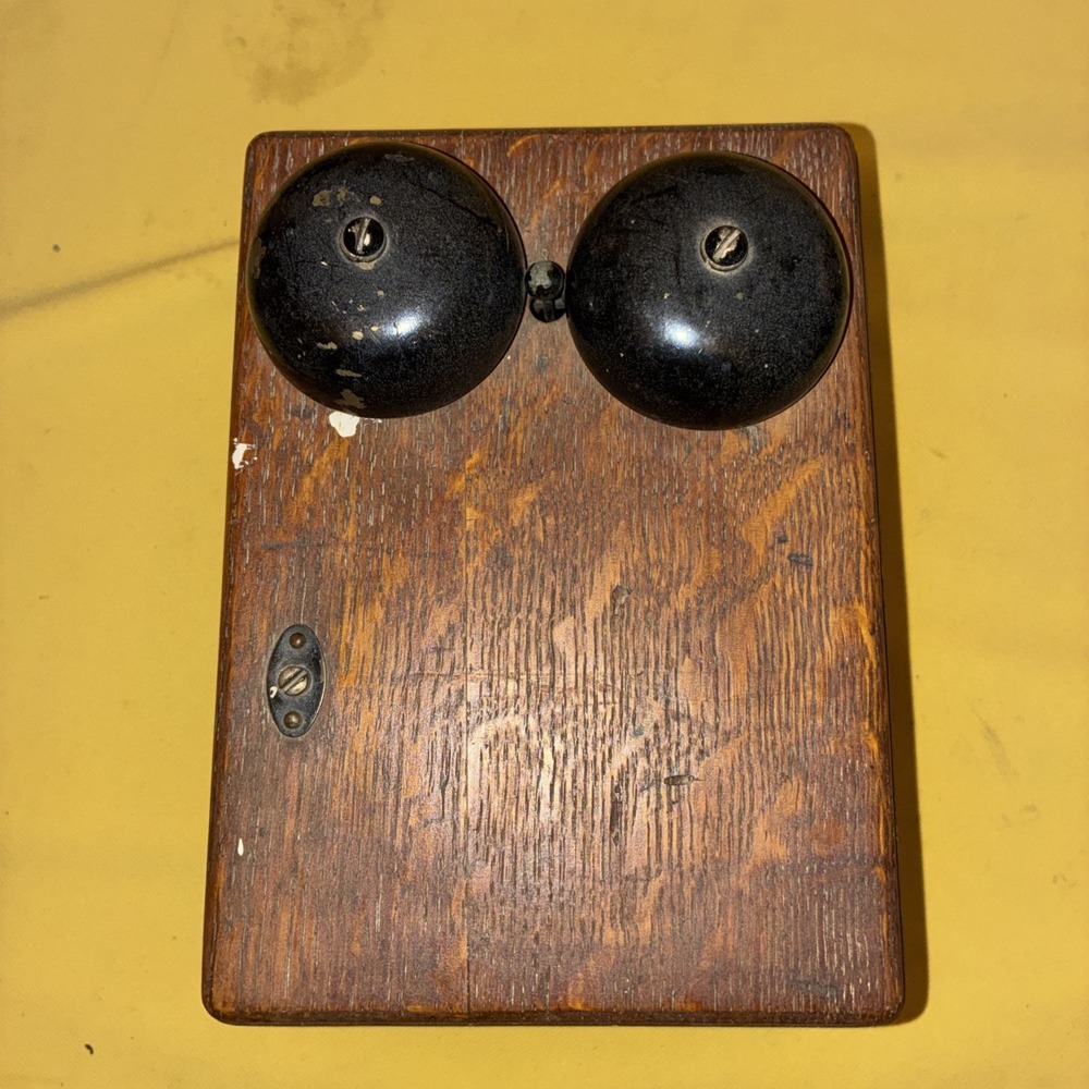 Vintage Antique Quartersawn Oak Telephone Ringer Box Untested No Handle